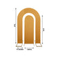 Set of 2 Gold Spandex Fitted Wedding Arch Covers for Round Top and Double Arch Chiara Backdrop Stands - 6ft,8ft