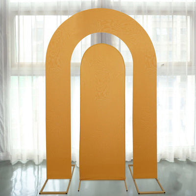 Chic Gold Spandex Fitted Arch Covers for Beautiful Backdrops