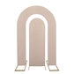 Nude spandex fitted wedding arch covers for round and double arch stands.