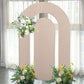 Nude spandex fitted wedding arch covers for round and double arch stands.