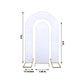Set of 2 White Spandex Fitted Wedding Arch Covers for Round Top and Double Arch Chiara Backdrop Stands - 6ft,8ft