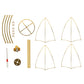 Gold metal umbrella flower stand assembly parts for wedding centerpiece.