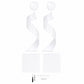 2 Pack White Metal Floral Centerpiece Stands – Spiral Ribbon Design, 32" Tall with 7" Top Tray
