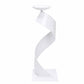 2 Pack White Metal Floral Centerpiece Stands – Spiral Ribbon Design, 32" Tall with 7" Top Tray