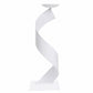 2 Pack White Metal Floral Centerpiece Stands – Spiral Ribbon Design, 32" Tall with 7" Top Tray