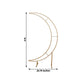 4ft Gold Metal Half Crescent Moon Wedding Arbor Frame, Table Top Centerpiece Curved Design Arch Flower Balloon Stand