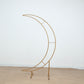 4ft Gold Metal Half Crescent Moon Wedding Arbor Frame, Table Top Centerpiece Curved Design Arch Flower Balloon Stand