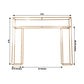 5ft Over the Table Stand in Gold, Freestanding Rectangular Double Frame Over the Table Rod for Floral Balloon Décor