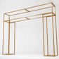 5ft Over the Table Stand in Gold, Freestanding Rectangular Double Frame Over the Table Rod for Floral Balloon Décor