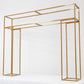 5ft Over the Table Stand in Gold, Freestanding Rectangular Double Frame Over the Table Rod for Floral Balloon Décor