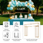 5ft Over the Table Stand in Gold, Freestanding Rectangular Double Frame Over the Table Rod for Floral Balloon Décor