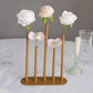 10" Gold Metal Minimalist Single Stem Flower Vase Centerpiece, 5-Tubes Bud Vase