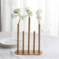 10" Gold Metal Minimalist Single Stem Flower Vase Centerpiece, 5-Tubes Bud Vase
