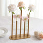 10" Gold Metal Minimalist Single Stem Flower Vase Centerpiece, 5-Tubes Bud Vase