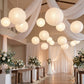 10 Pack White Round Hanging Paper Lanterns, 30" Chinese Sky Lanterns for Wedding, Party & Event Deco