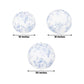 Set of 3 Hanging Paper Lanterns, 16", 18", 20" - French Toile White with Blue Floral Decorative Lamp