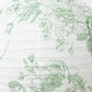 Set of 3 Hanging Paper Lanterns, 16", 18", 20" - French Toile White with Sage Green Floral Decorativ