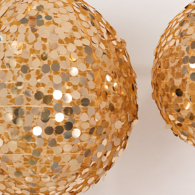 Versatile Gold Payette Sequin Hanging Lanterns