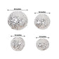 Set of 4 Glitter Silver Payette Sequin Hanging Lanterns, Large Decorative Round Foldable Fabric Chinese Lantern Lampshades - 12",14",16",20"