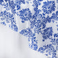 60"x60" Royal Blue Damask Flocking Square Table Overlay