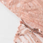 72"x72" Blush Wave Mesh Square Table Overlay With Embroidered Sequins