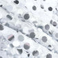 White sequin table overlay with shimmering circular accents. #whtbkgd