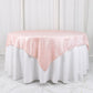 Blush & Rose Gold Square Taffeta Accordion Crinkle Table Overlay 72 Inch x 72 Inch 
