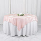 72"x72" Blush Accordion Crinkle Taffeta Table Overlay, Square Tablecloth Topper