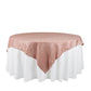 72 Inch x 72 Inch Dusty Rose Square Accordion Crinkle Taffeta Table Overlay