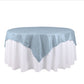 72 Inch x 72 Inch Square Table Overlay in Dusty Blue Taffeta Crinkle