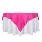 72inch x 72inch Fuchsia Accordion Crinkle Taffeta Table Overlay