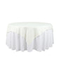 Crinkle Taffeta 72 Inch x 72 Inch Ivory Accordion Square Table Overlay 