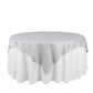 Crinkle Taffeta 72 Inch x 72 Inch Silver Accordion Square Table Overlay 