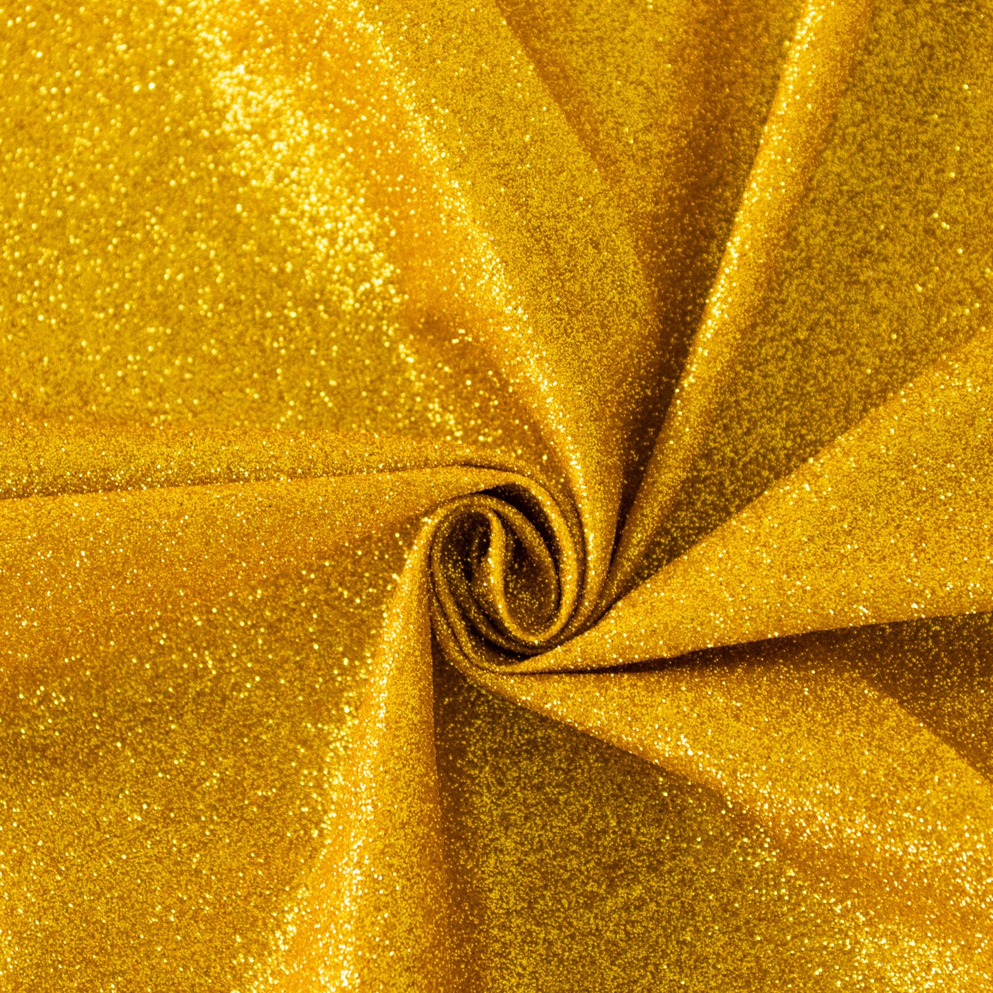 Gold glitter polyester table overlay, shimmery square table topper.