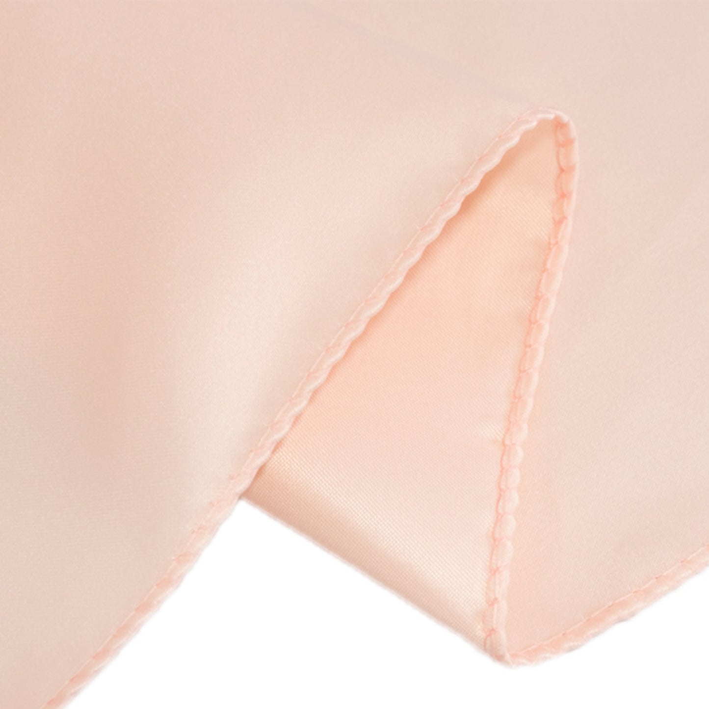 72"x72" Blush Lamour Satin Table Overlay, Square Tablecloth Topper