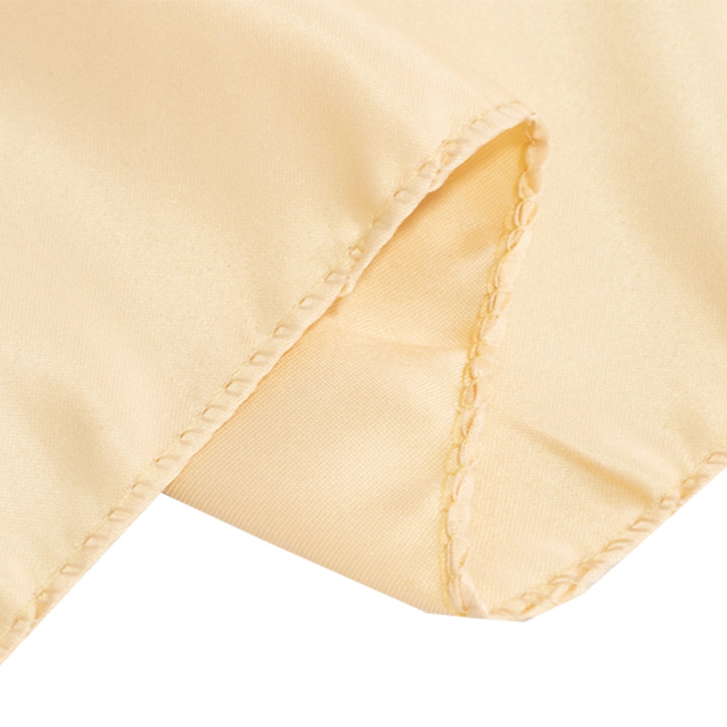 72"x72" Beige Lamour Satin Table Overlay, Square Tablecloth Topper