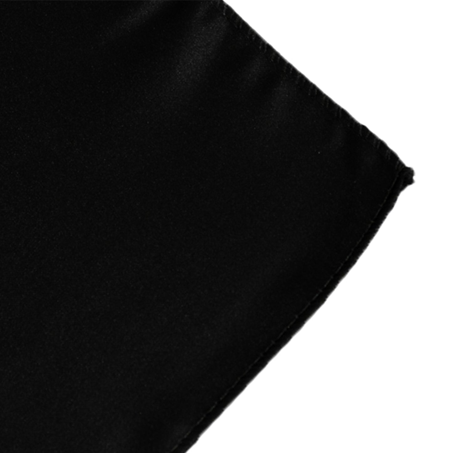 72"x72" Black Lamour Satin Table Overlay, Square Tablecloth Topper