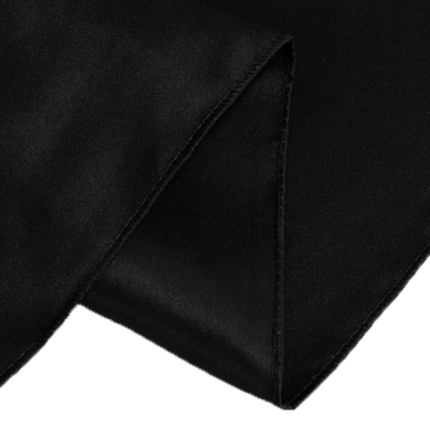72"x72" Black Lamour Satin Table Overlay, Square Tablecloth Topper