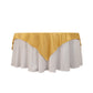 72"x72" Champagne Lamour Satin Table Overlay, Square Tablecloth Topper