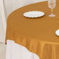 72"x72" Gold Lamour Satin Table Overlay, Square Tablecloth Topper