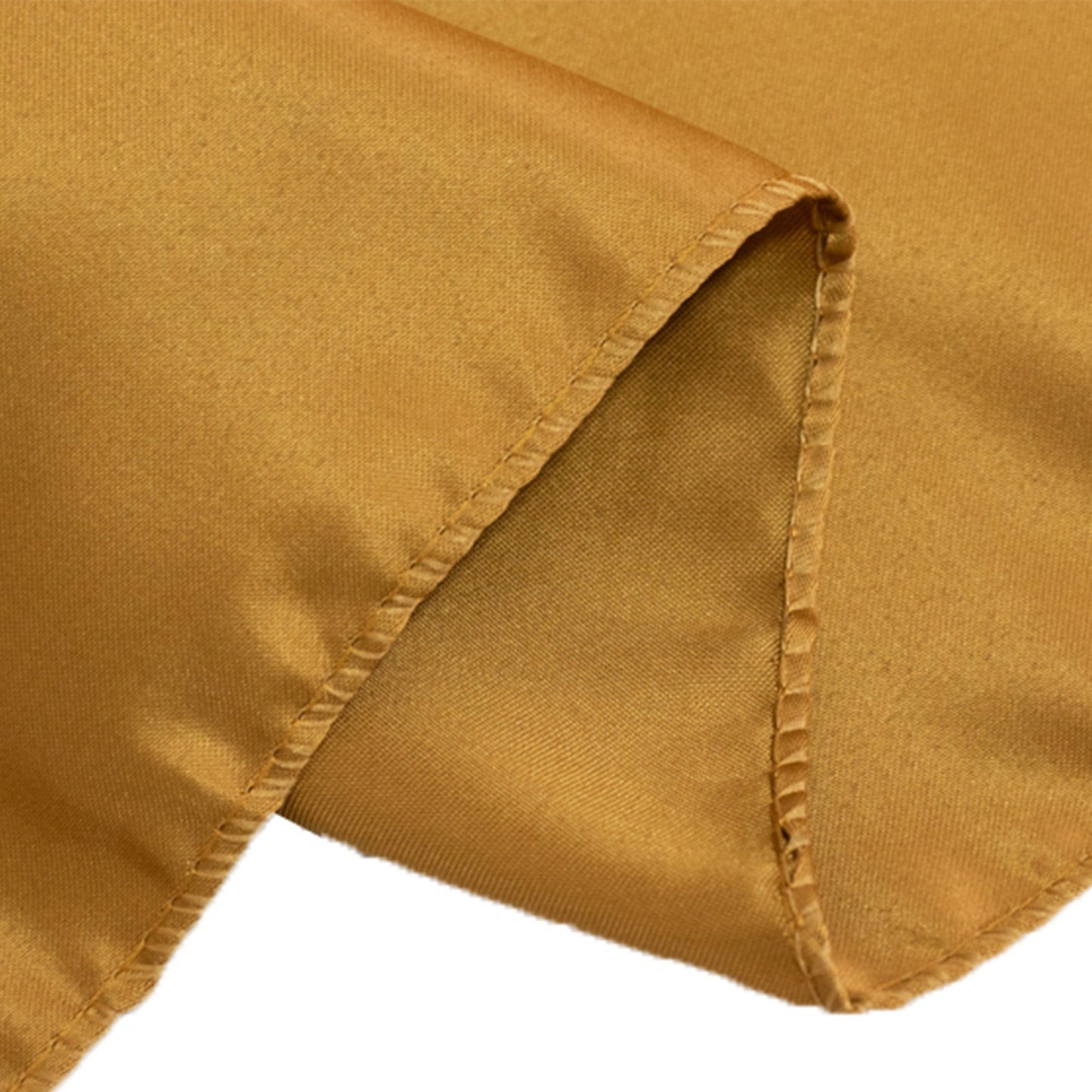 72"x72" Gold Lamour Satin Table Overlay, Square Tablecloth Topper