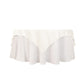 72"x72" Ivory Lamour Satin Table Overlay, Square Tablecloth Topper
