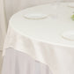 72"x72" Ivory Lamour Satin Table Overlay, Square Tablecloth Topper