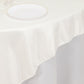 72"x72" Ivory Lamour Satin Table Overlay, Square Tablecloth Topper