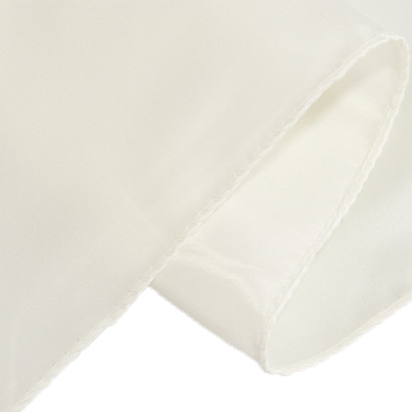 72"x72" Ivory Lamour Satin Table Overlay, Square Tablecloth Topper