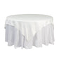 72"x72" Ivory Lamour Satin Table Overlay, Square Tablecloth Topper