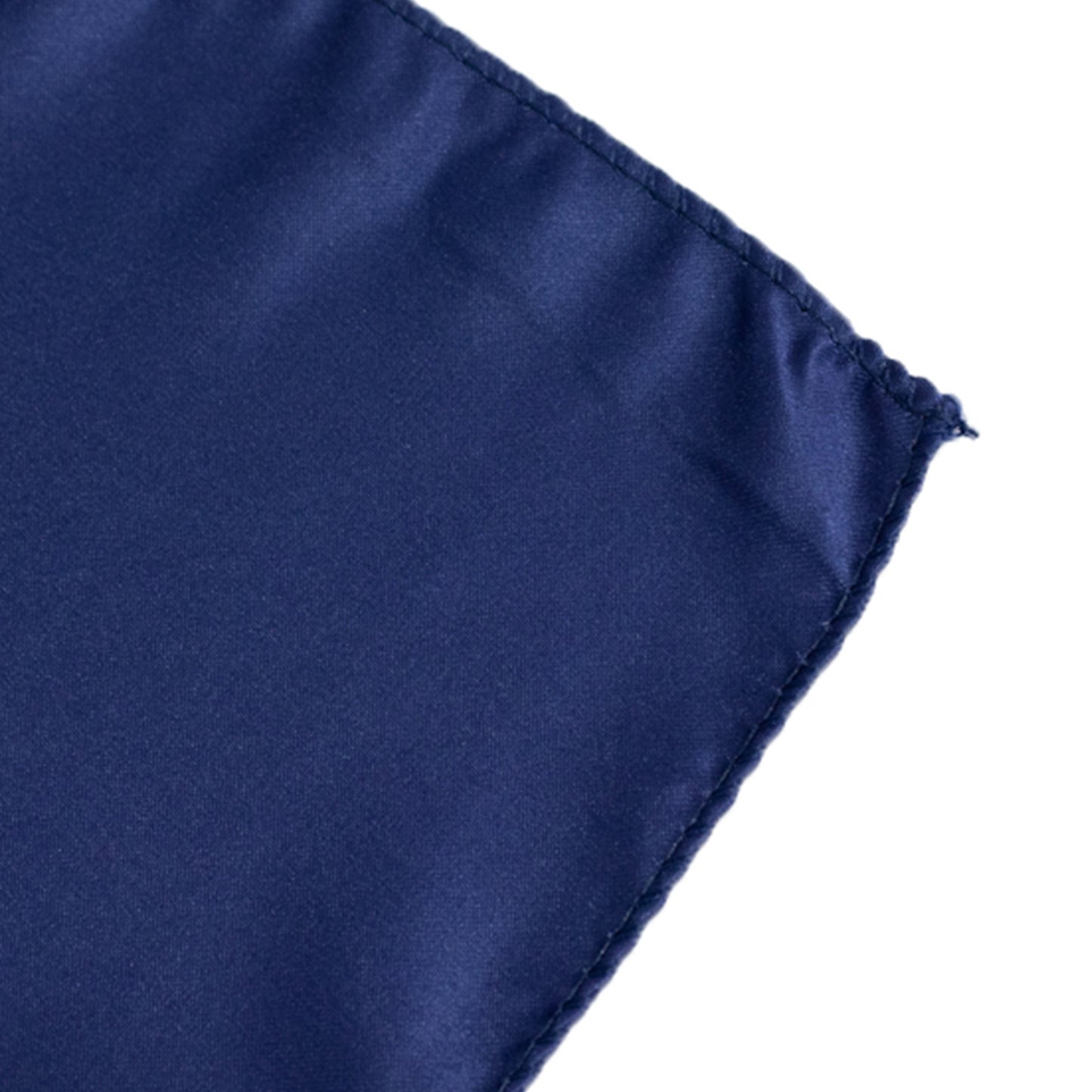 72"x72" Navy Blue Lamour Satin Table Overlay, Square Tablecloth Topper