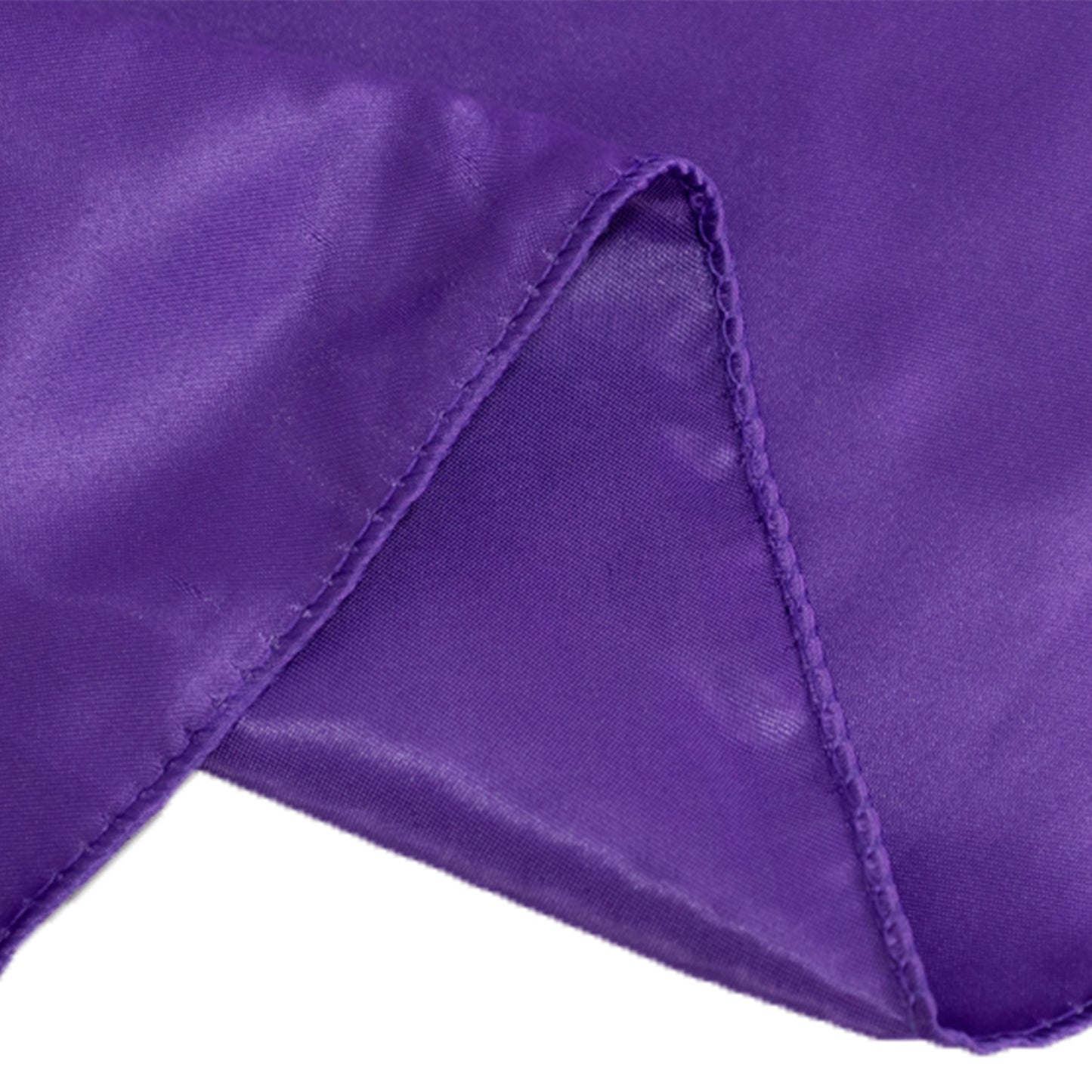 72"x72" Purple Lamour Satin Table Overlay, Square Tablecloth Topper