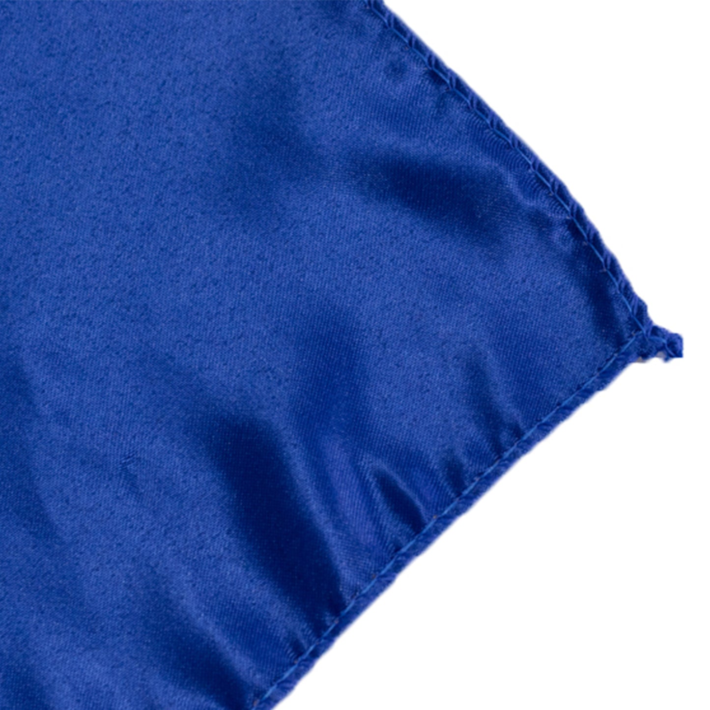 72"x72" Royal Blue Lamour Satin Table Overlay, Square Tablecloth Topper