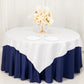 72"x72" White Lamour Satin Table Overlay, Square Tablecloth Topper